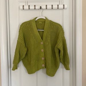 Babaa No. 18 Cardigan in Green Tea